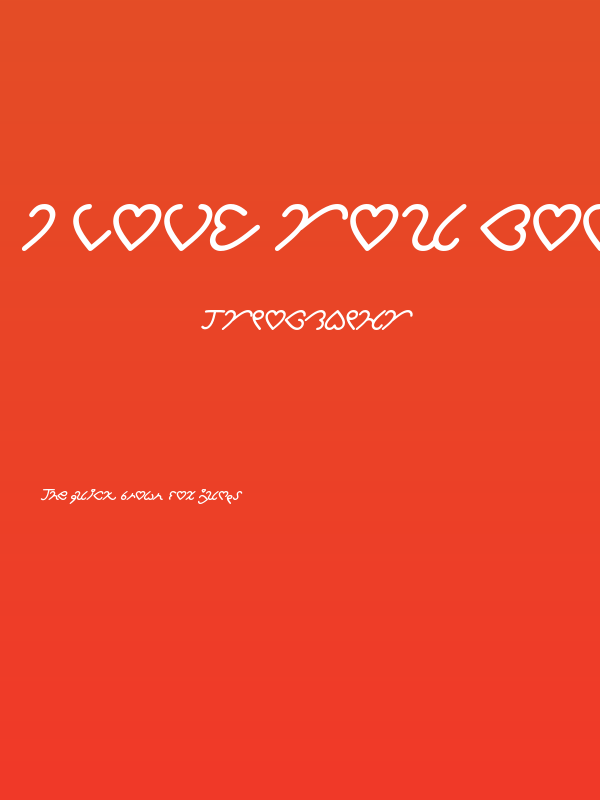 I Love You Bold Italic Poster