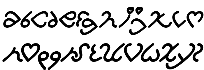 I Love You Bold Italic Font LOWERCASE