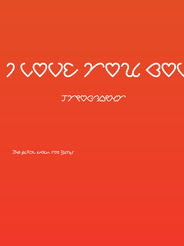 I Love You Bold Poster