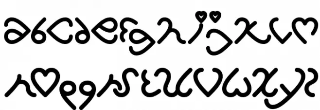 I Love You Bold Schriftart Kleinbuchstaben