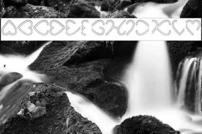 I Love You-Hollow-Inverse Font examples