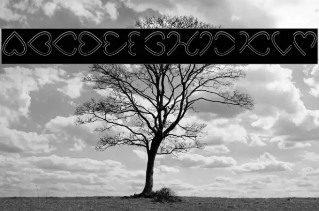 I Love You-Hollow-Inverse Font examples