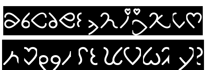 I Love You-Inverse Font LOWERCASE