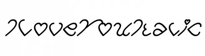 I Love You Italic  नि: शुल्क फ़ॉन्ट्स डाउनलोड