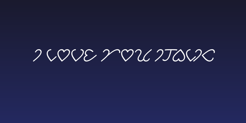 I Love You Italic Social Header
