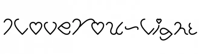 I Love You-Light  Frei Schriftart Herunterladen