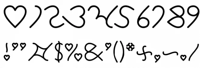 I Love You-Light Font OTHER CHARS