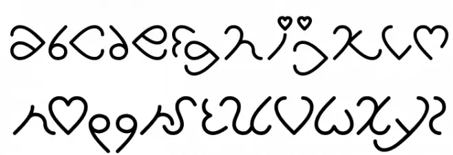 I Love You-Light फ़ॉन्ट लोअरकेस