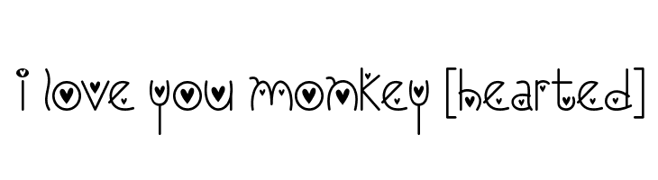 I Love You Monkey [Hearted]  नि: शुल्क फ़ॉन्ट्स डाउनलोड