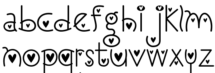 I Love You Monkey [Hearted] Caratteri MAIUSCOLE
