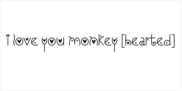 I Love You Monkey [Hearted] Logo