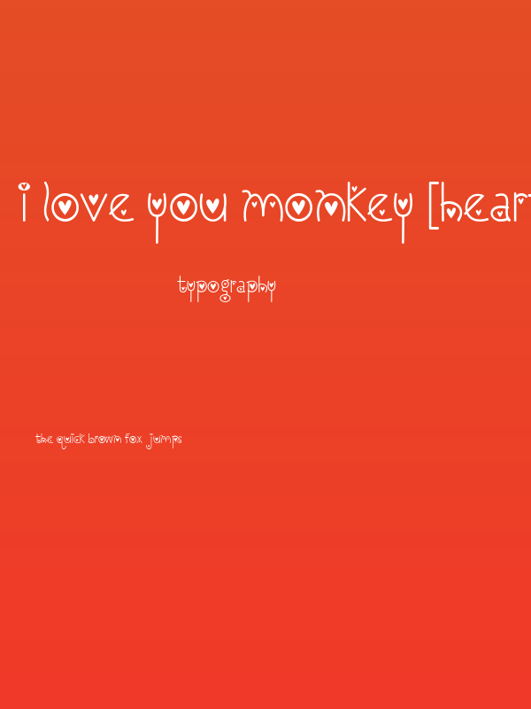 I Love You Monkey [Hearted] Poster