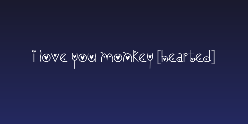 I Love You Monkey [Hearted] Social Header