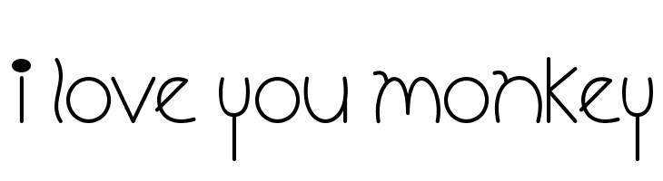 I Love You Monkey  नि: शुल्क फ़ॉन्ट्स डाउनलोड