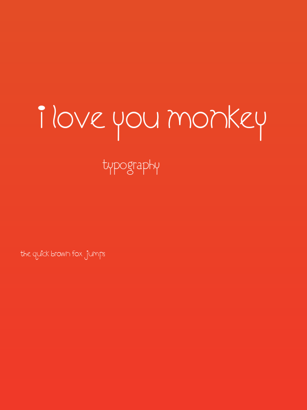 I Love You Monkey Poster