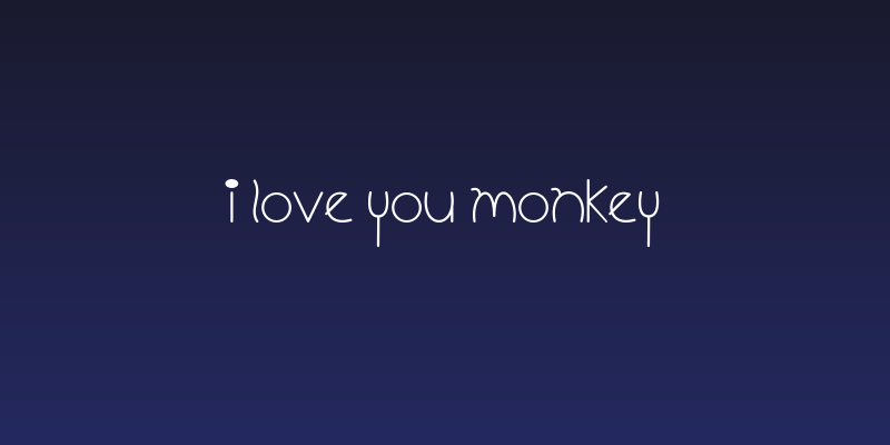 I Love You Monkey Social Header