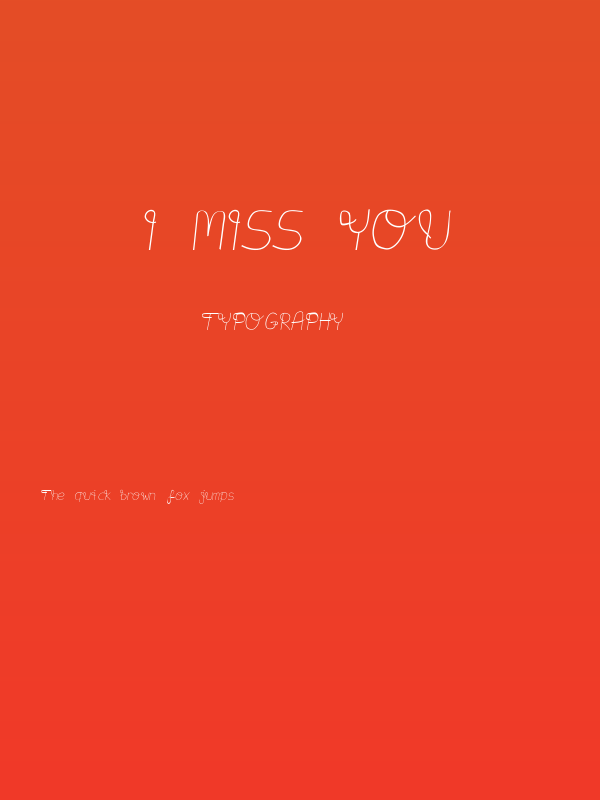 I Miss You Poster