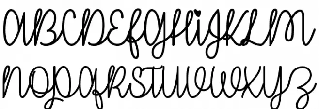I Miss Your Kiss Font UPPERCASE