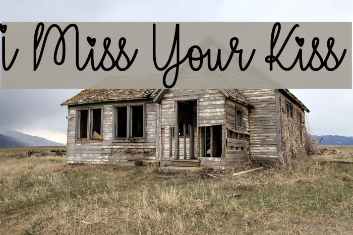 I Miss Your Kiss Font examples