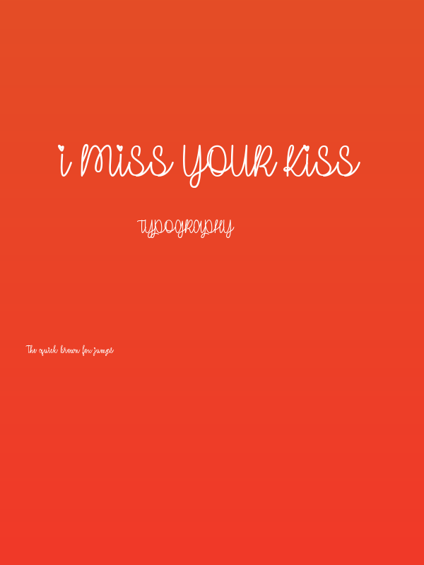 I Miss Your Kiss Poster