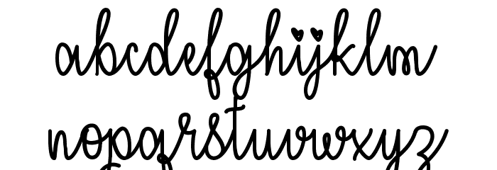 I Miss Your Kiss Font LOWERCASE