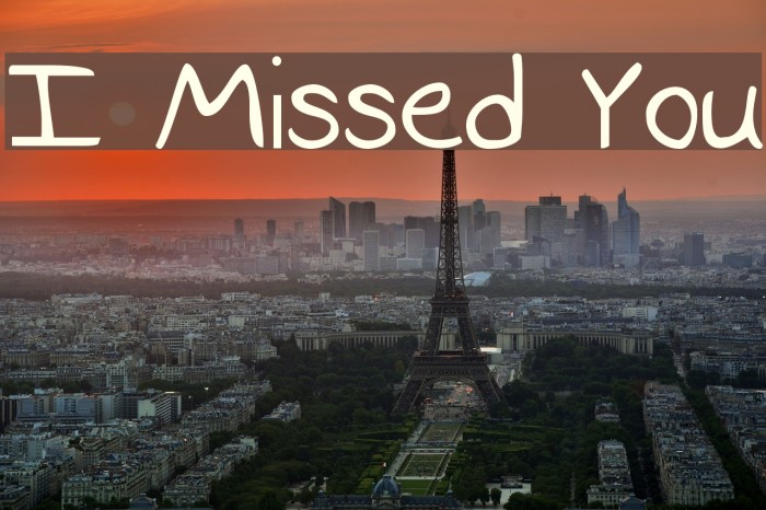I Missed You Font examples