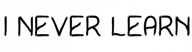 I Never Learn  免费字体下载