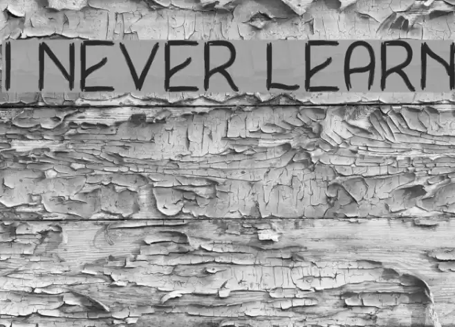 I Never Learn फ़ॉन्ट examples