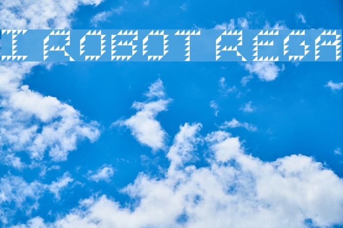 I ROBOT Regular Font examples