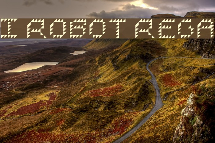 I ROBOT Regular Font examples