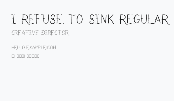 I Refuse To Sink Regular Business Card