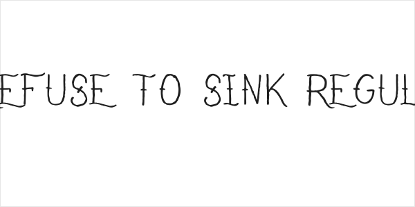 I Refuse To Sink Regular Logo