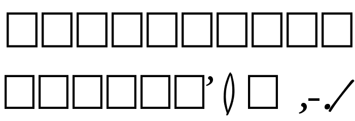 I Regular Font OTHER CHARS