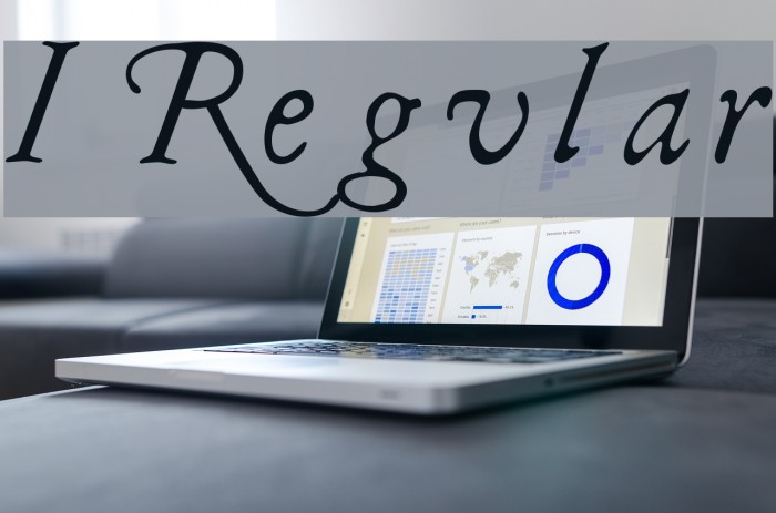 I Regular Font examples