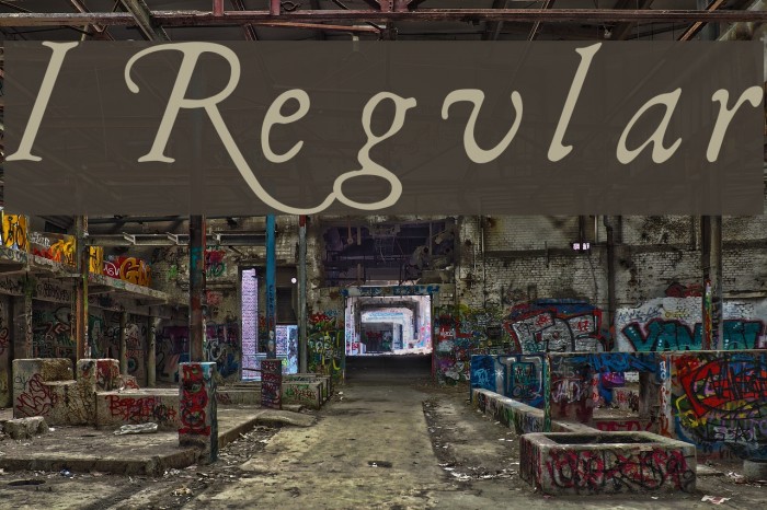 I Regular Font examples