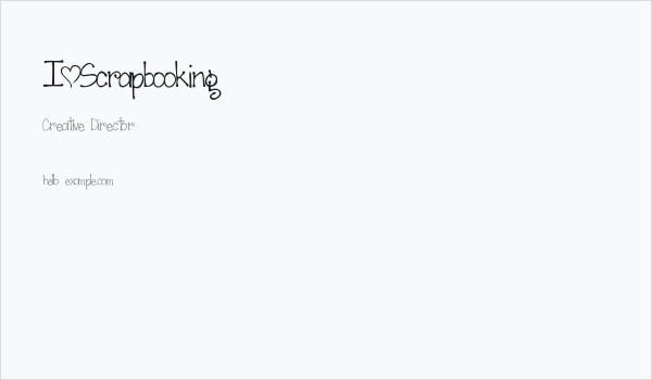 I*Scrapbooking Business Card