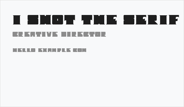 I Shot The Serif Business Card