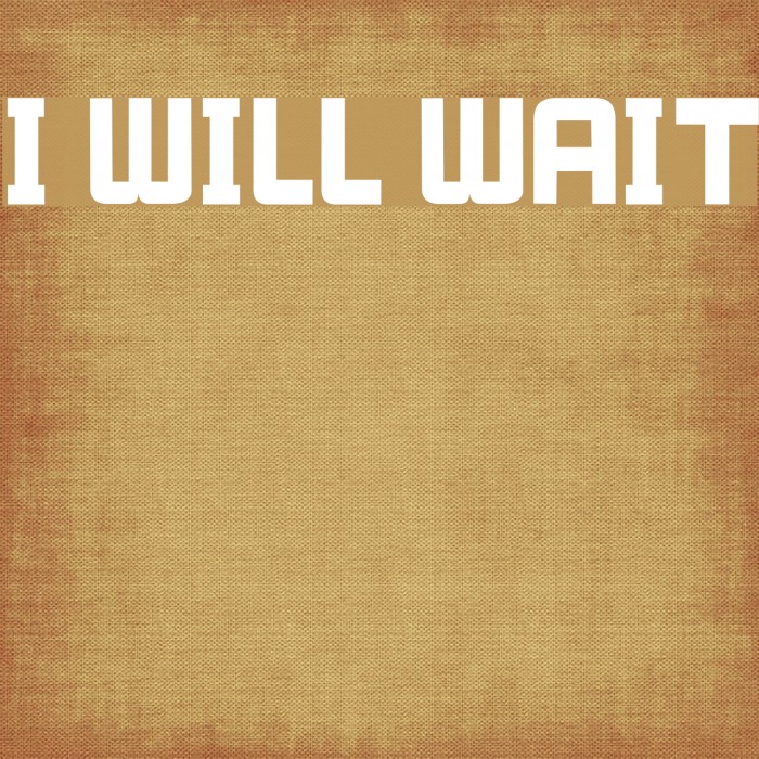 I WILL WAIT Font examples