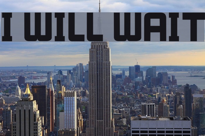 I WILL WAIT Font examples