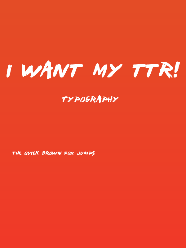 I Want My TTR! Bold Poster