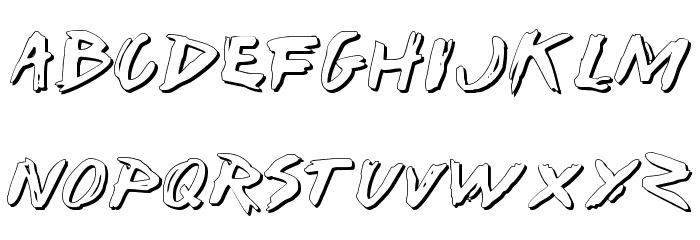 I Want My TTR! Shadow Font LOWERCASE