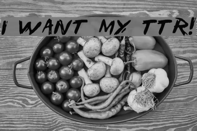 I Want My TTR! Font examples