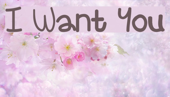 I Want You Font examples