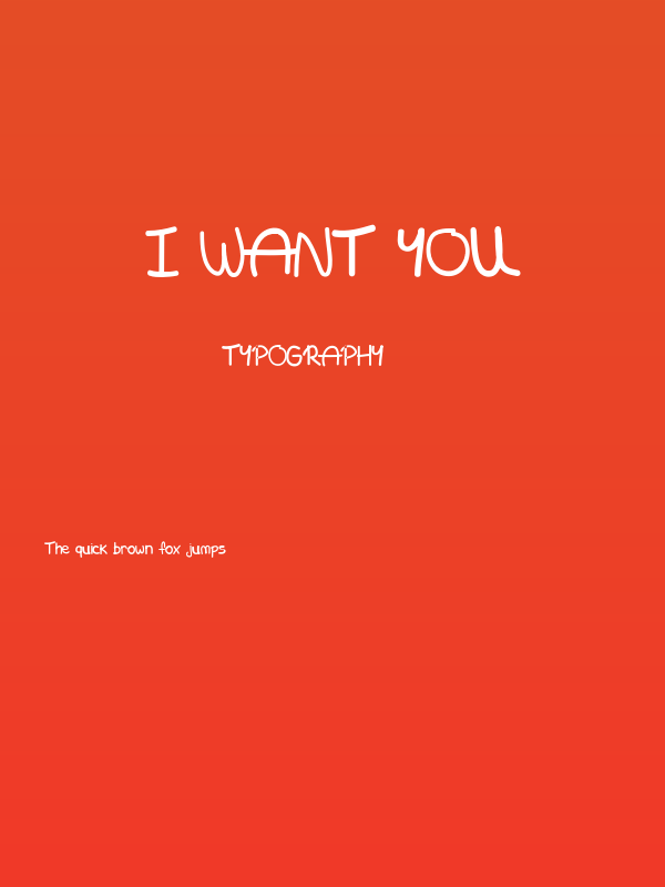 I Want You Poster