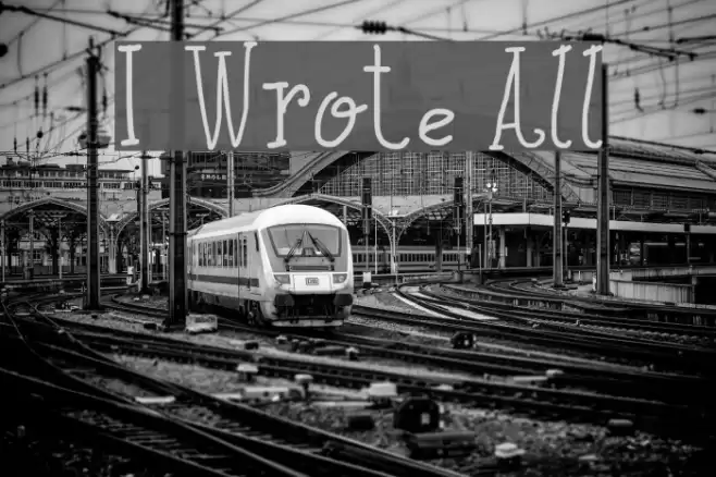 I Wrote All Font examples