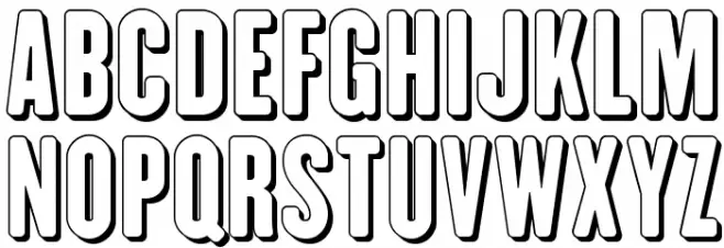 I am Hueca Schriftart Groß
