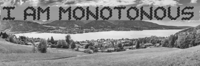 I am Monotonous 1 Font examples