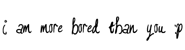 I am more bored than you :P Шрифта