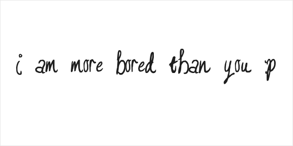 I am more bored than you :P Logo