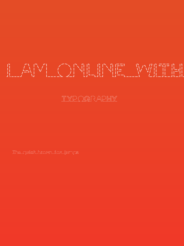 I am online with u Personal Use Only Dashed Poster